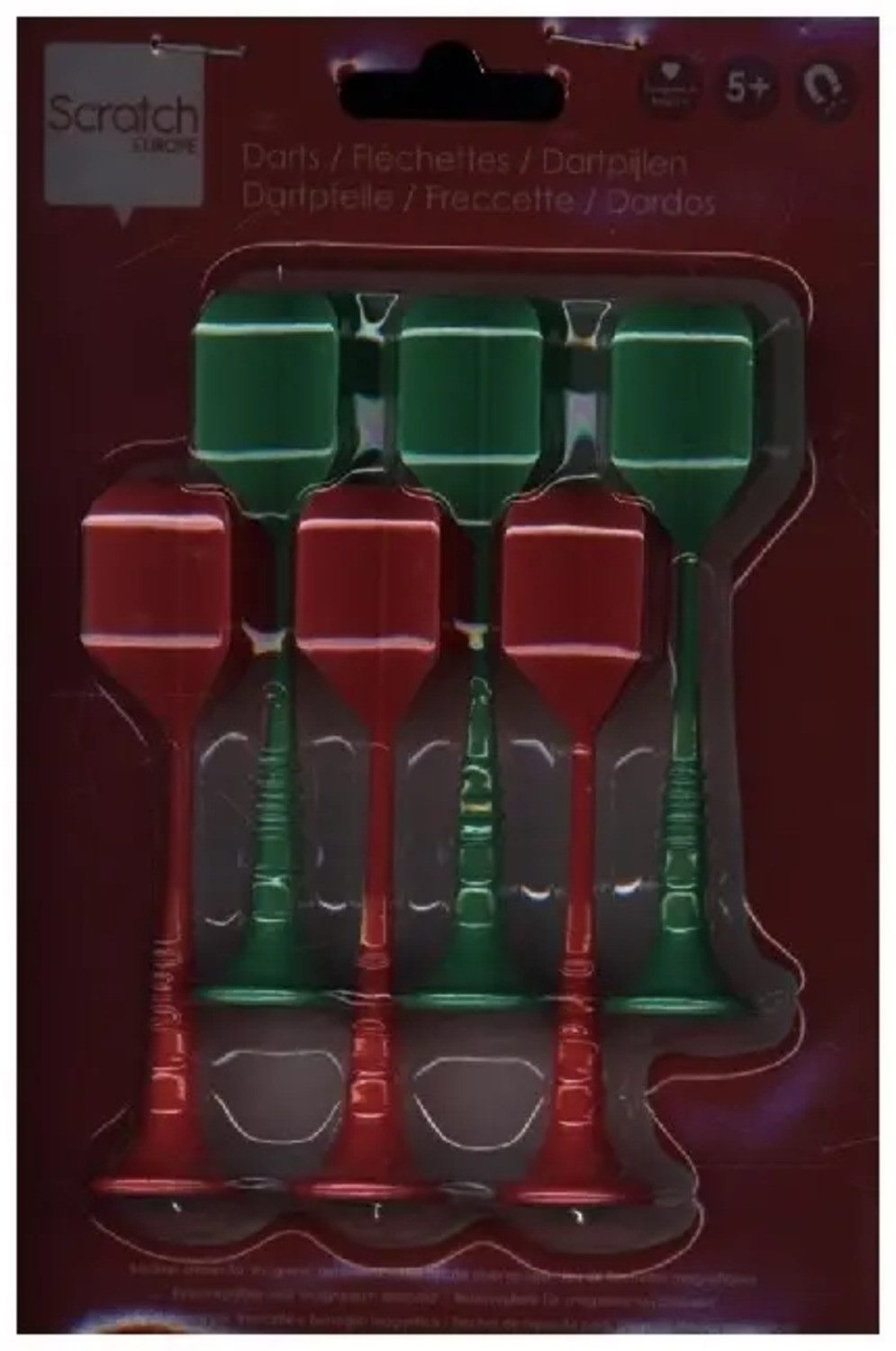 SCRATCH Spiel Scratch Ersatzteilset 6 Darts rot & gelb (Kinderspiel)