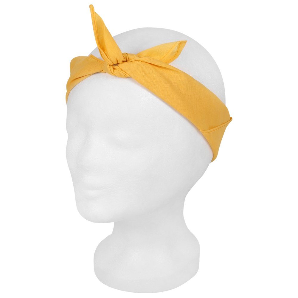 Goodman Farbe: Bandana Design gelb, Multifunktionstuch 100% Bandana Baumwolle Halstuch Kopftuch unifarben