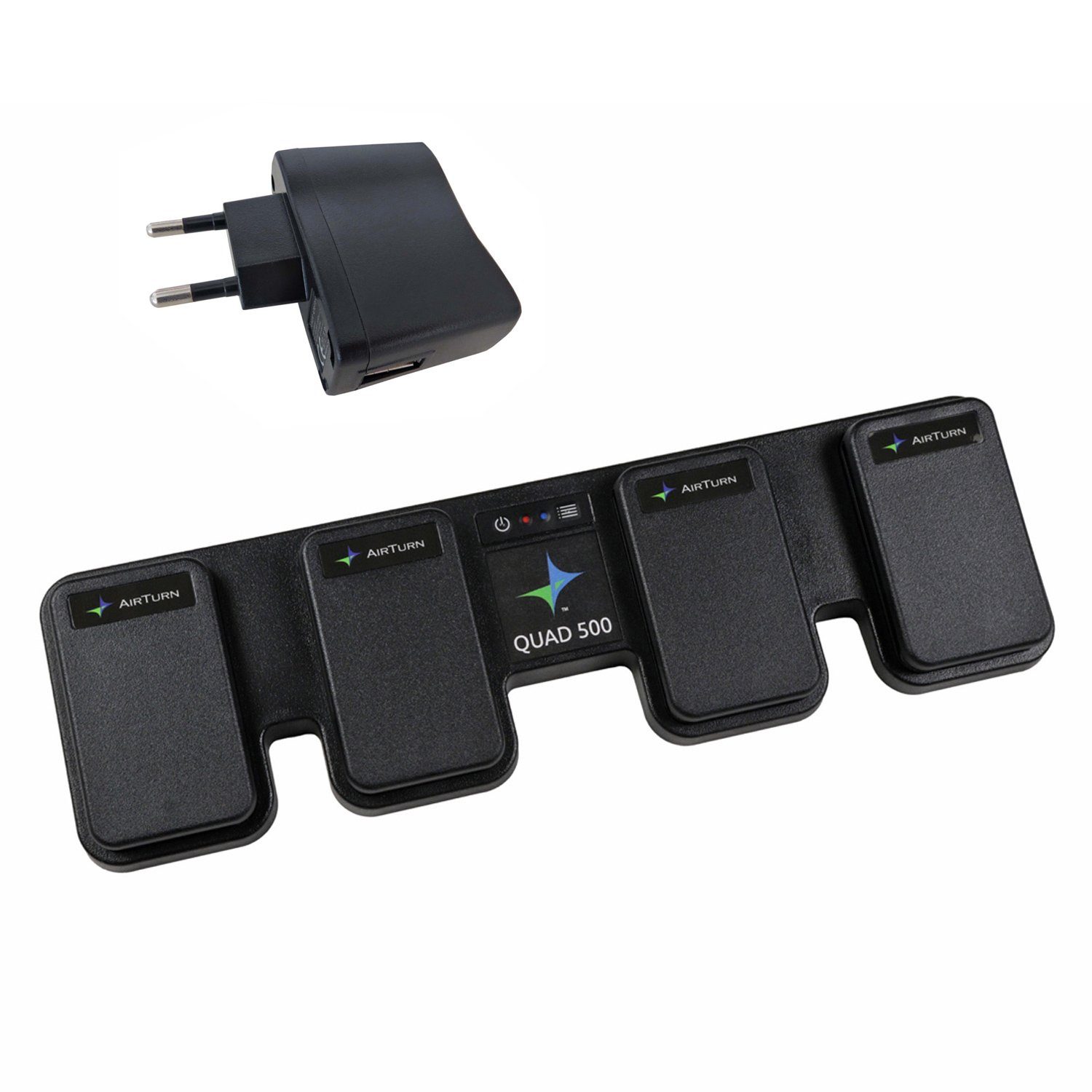 Airturn Quad 500 Bluetooth Fußschalter mit Netzteil Controller