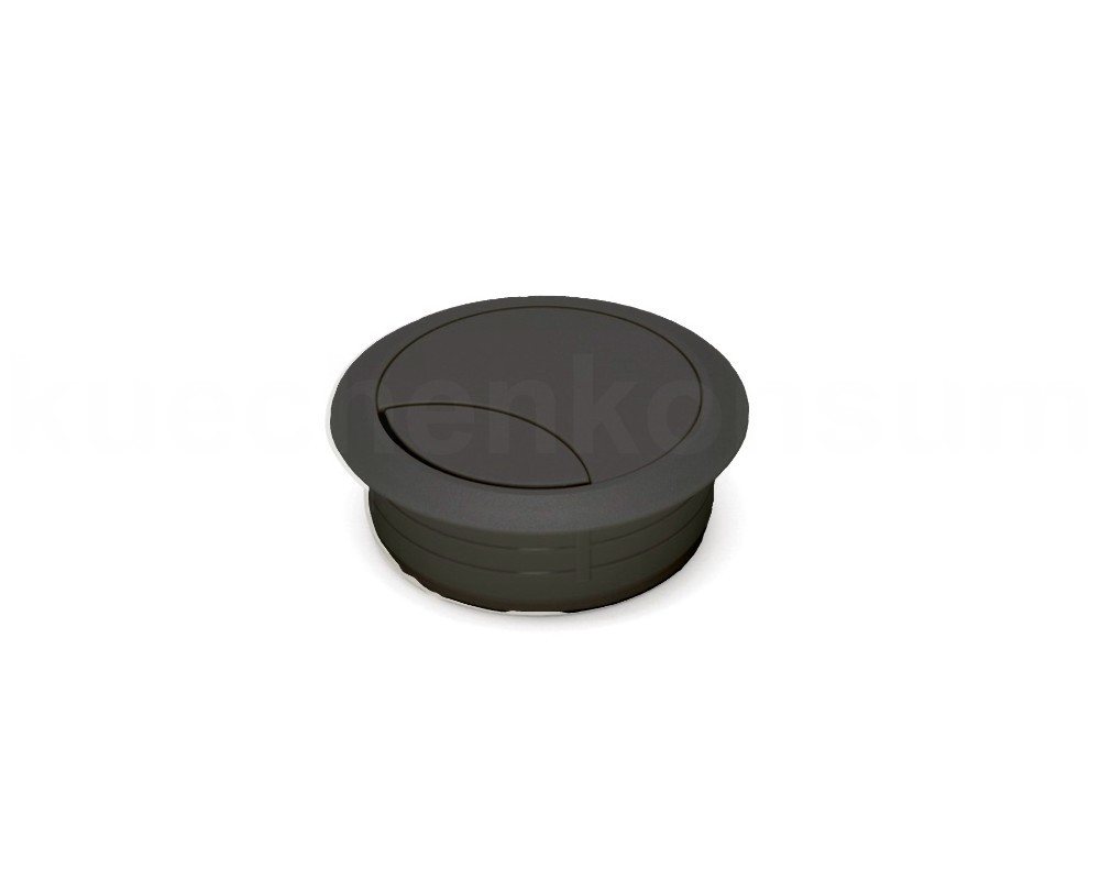 Thumbnail - Würth Kabeldurchfuhr Kabeldurchlass 80 mm für Arbeitsplatte Kunststoff schwarz