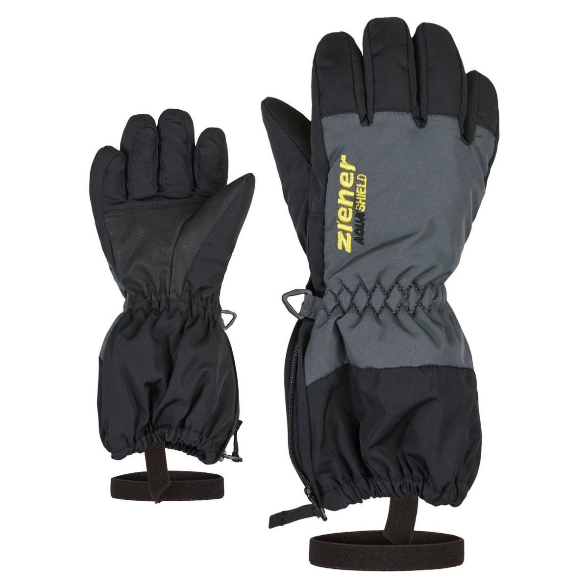 Ziener Skihandschuhe Levio-z AS Glove Mini Wasserdichte und winddichte Skihandschuhe für Kinder mit recyceltem
