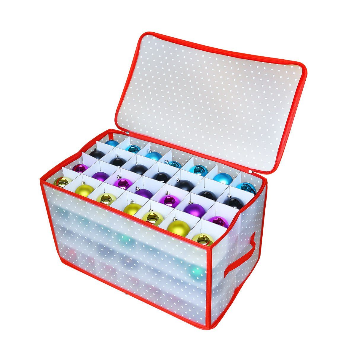 Spetebo Aufbewahrungstasche Aufbewahrungsbox für Christbaumkugeln (Packung, 1-tlg., Tasche für Christbaumkugeln), Weihnachtsschmuck Sortierbox Tragetasche