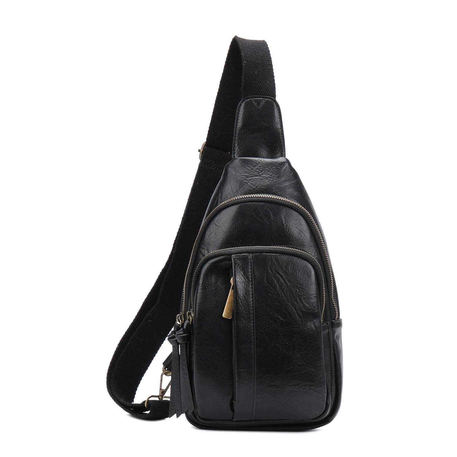 ITALYSHOP24 Schultertasche Damen Herren Crossbody Brusttasche Bodybag, Umhängetasche, Crossover & Rucksack