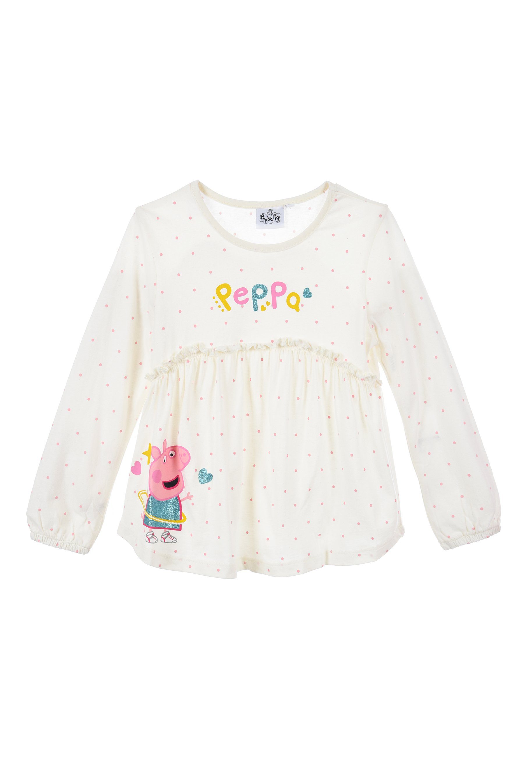 Peppa Pig Langarmshirt Mädchen Langarm T-Shirt Longsleeve Oberteil