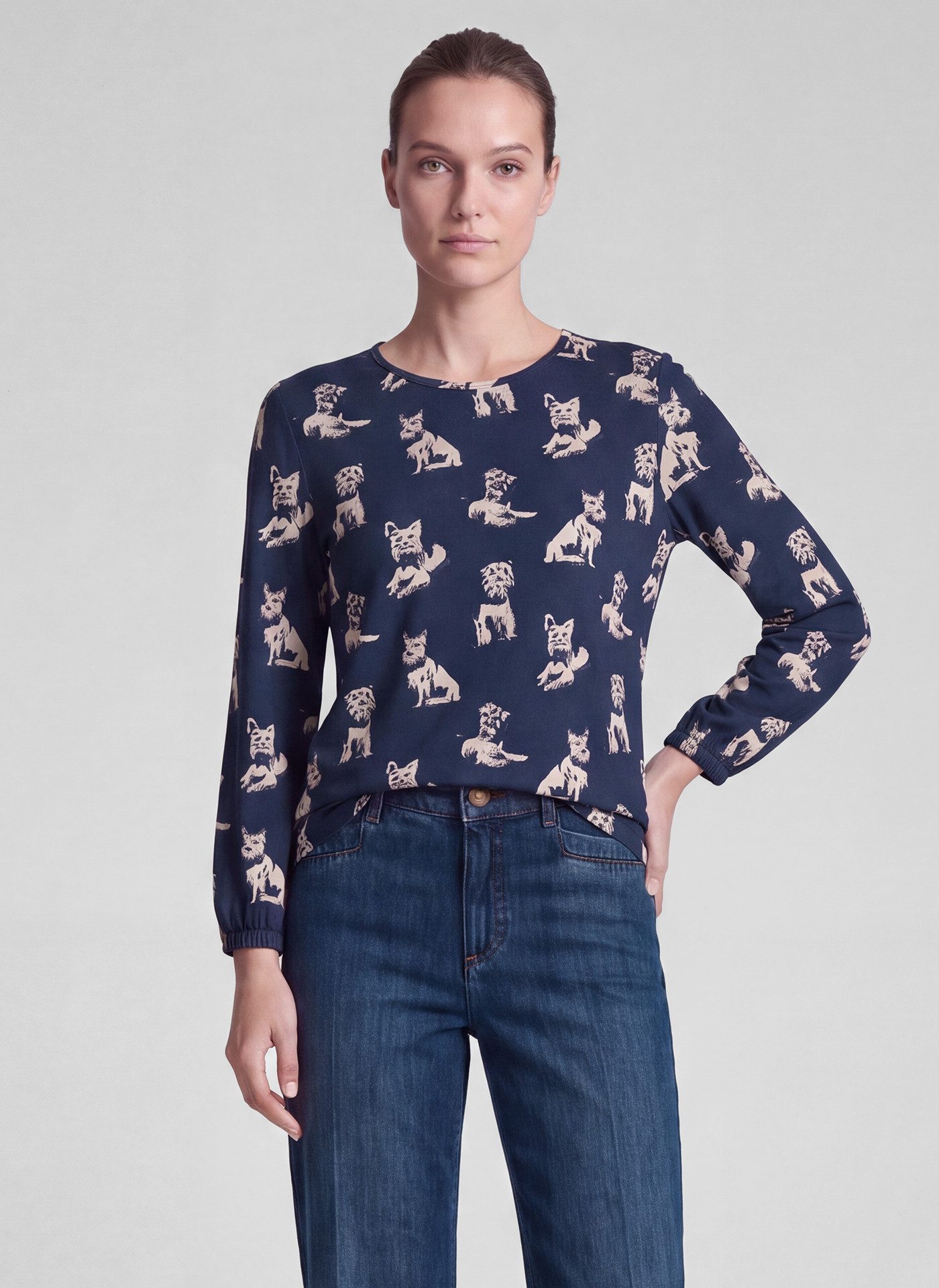Rabe 3/4-Arm-Shirt mit Hunde-Motiven