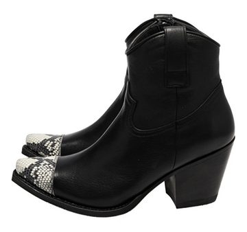 Sendra Boots 17329 Negro Blanco Damen Stiefelette Schwarz Stiefelette