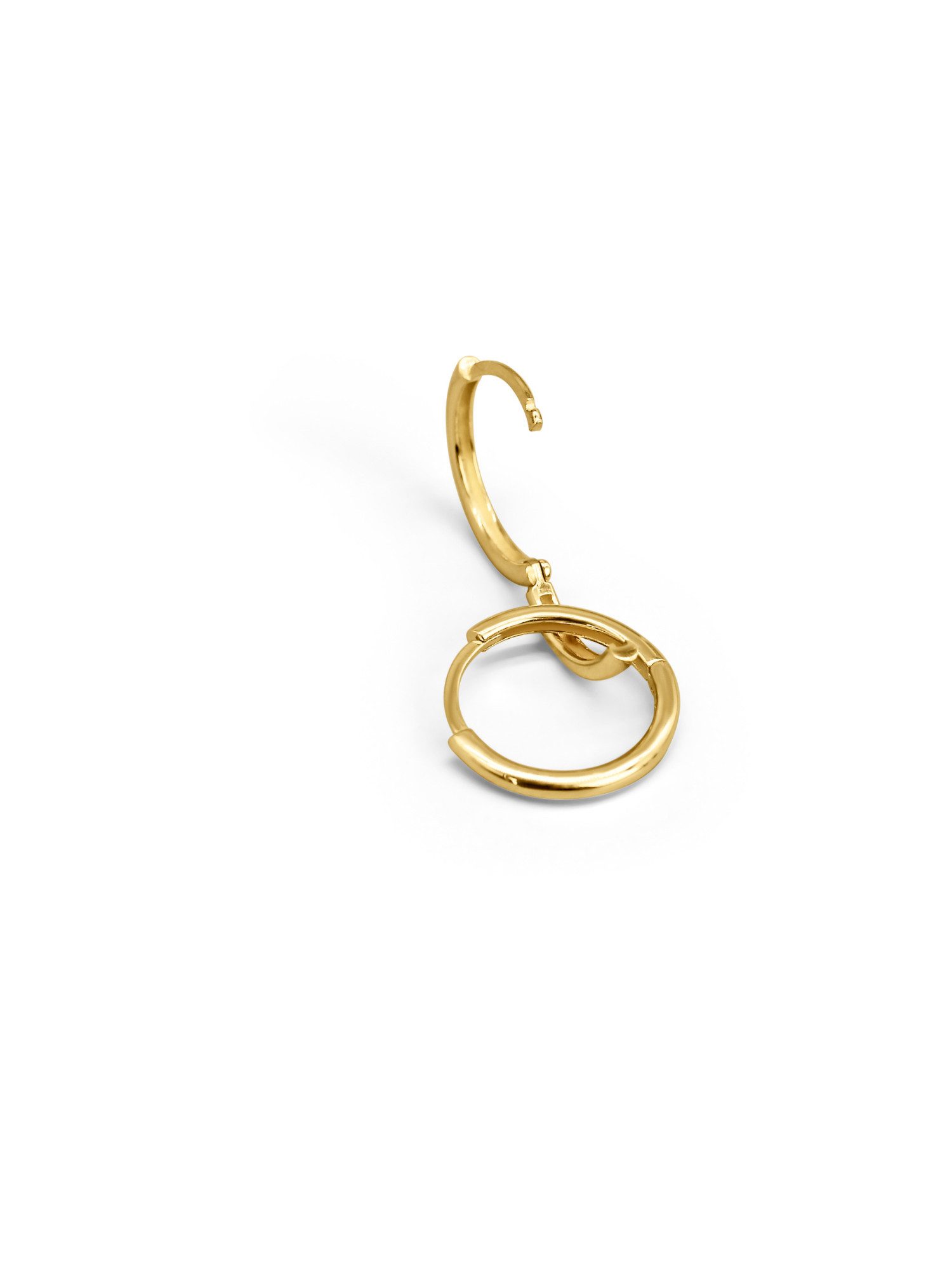 Antares Gold Paar Creolen aus 585 Gelbgold 14K, 10, 13, 15 mm oder als Set Goldohrringe