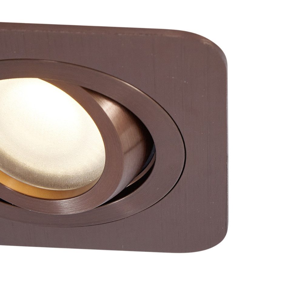 Qazqa LED Einbaustrahler Alberto, QAZQA Einbau­leuchte, Bronze, Aluminium, Modern