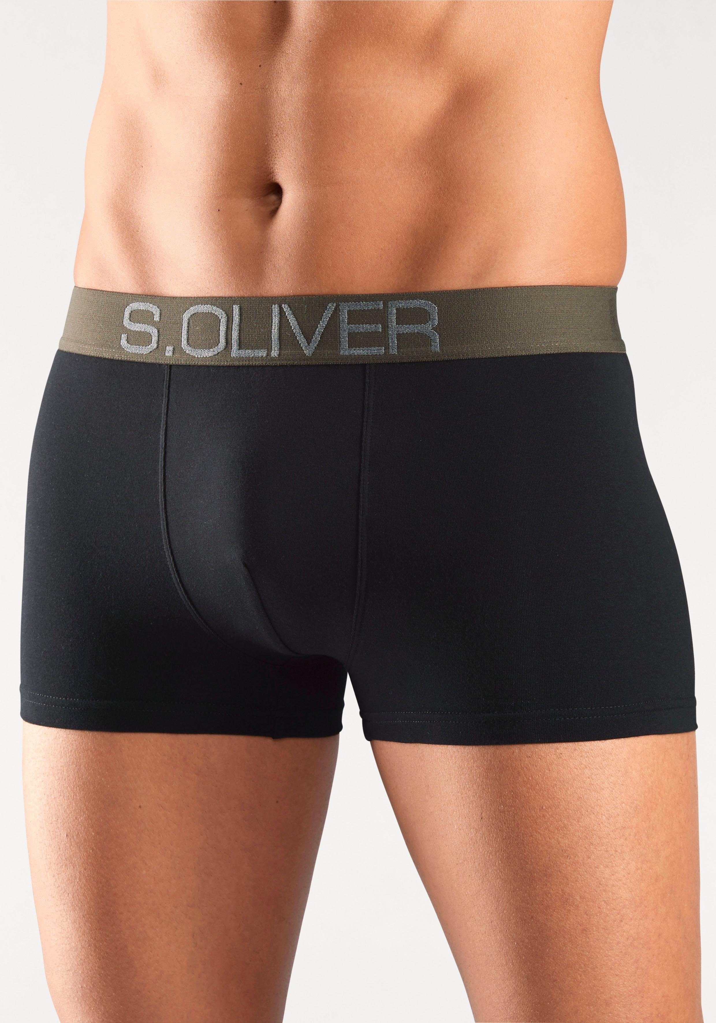 s.Oliver Boxer Boxershorts für Herren (Packung, 4-St) mit kontrastfarbenem Webbund