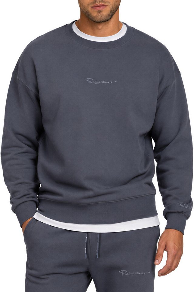 Reichstadt Sweatshirt Herren Regular Fit Pullover Logo-Stitching 23RS037 mit Eleganten Details