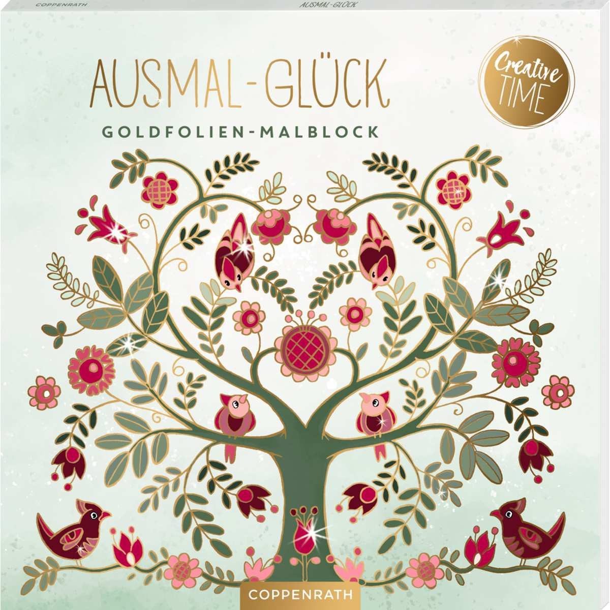 COPPENRATH DIE SPIEGELBURG Malvorlage Goldfolien-Malblock mit 24 Motiven, 23x23 cm, Ausmalblock