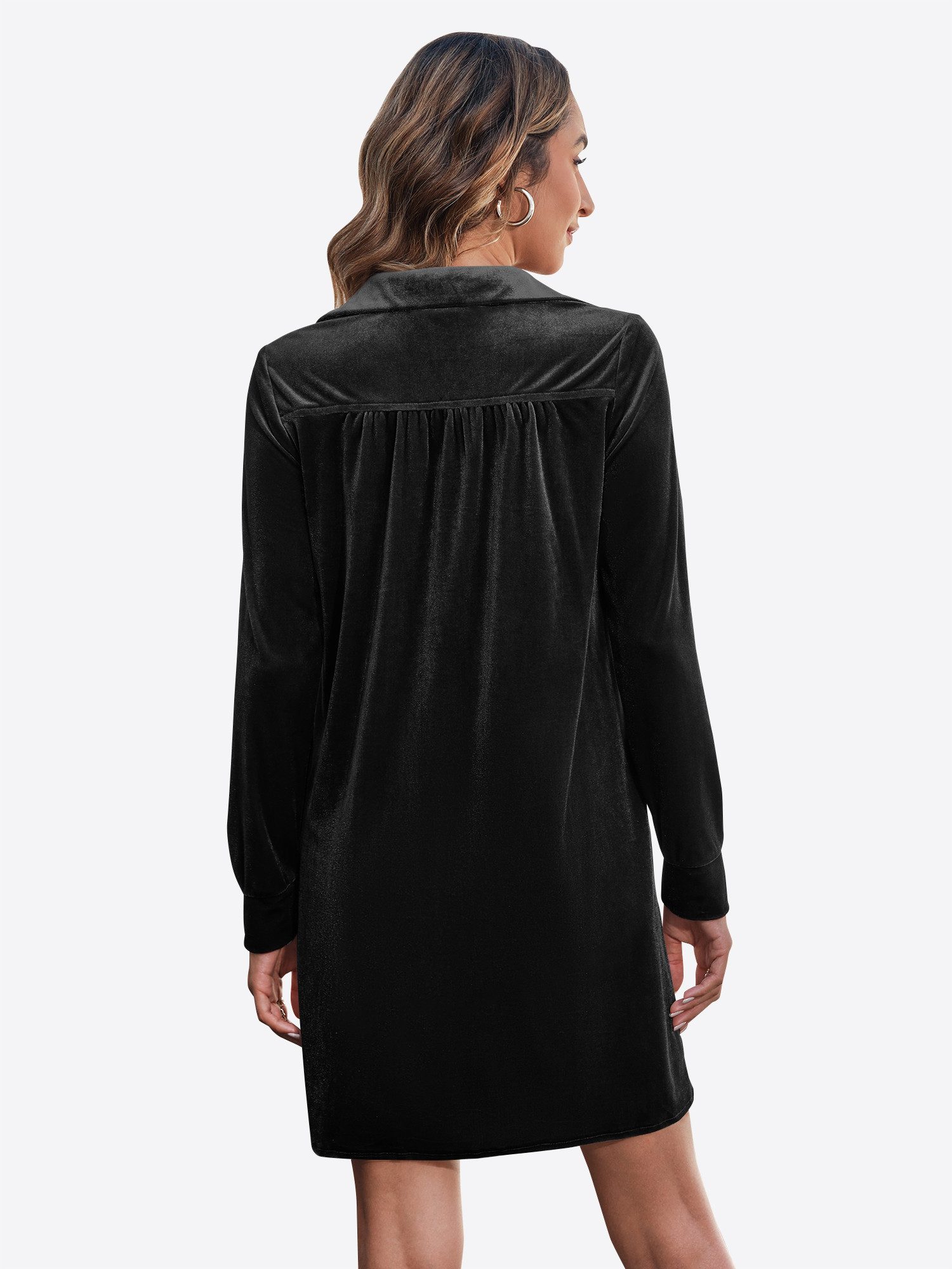 Imily Bela Minikleid Damen Samtkleid mit Knöpfen (Packung, 1-tlg., 1per-Pac günstig online kaufen