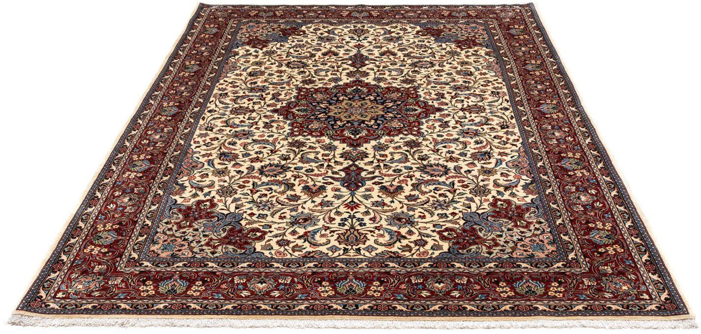 Wollteppich Golpayegan Blumenmuster Blu scuro 302 x 210 cm, morgenland, rechteckig, Höhe: 10 mm, Unikat mit Zertifikat