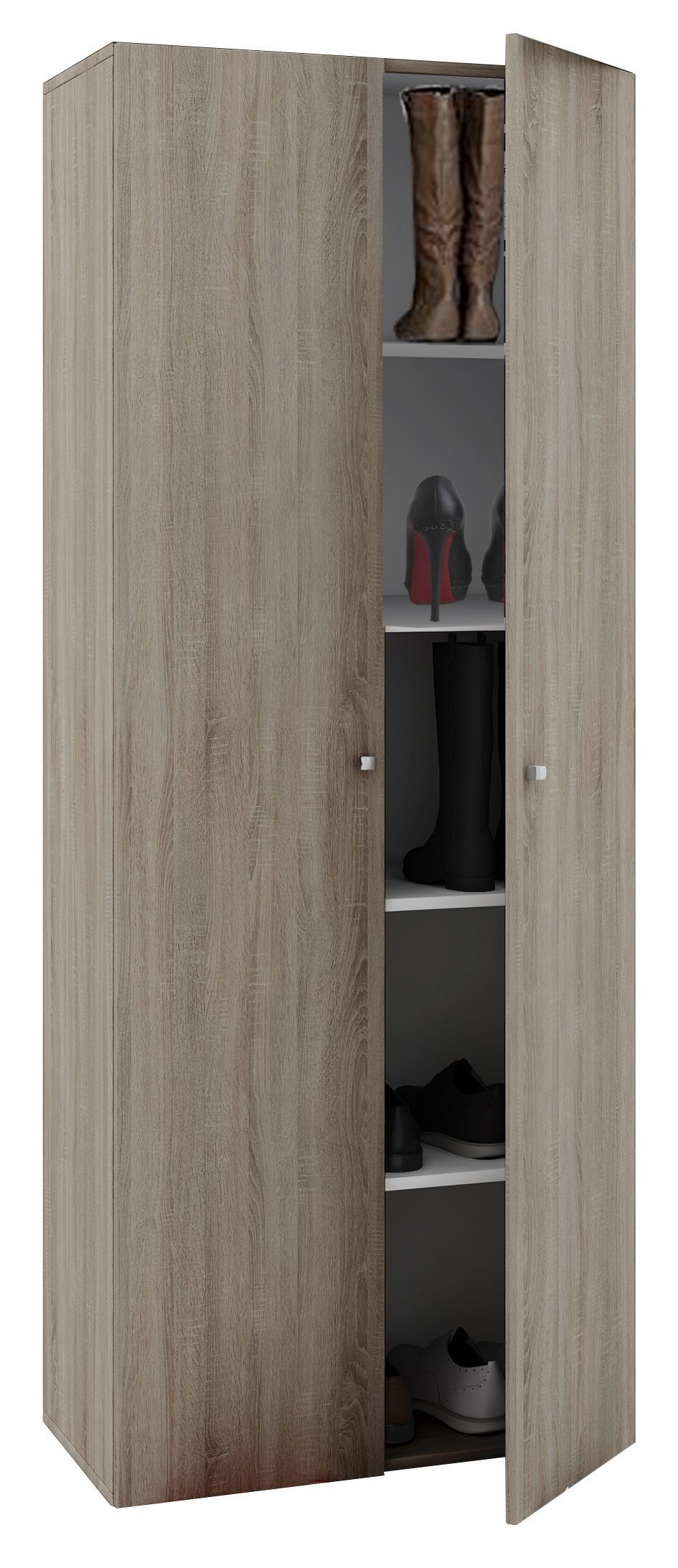 VCM Schuhschrank Schuhkommode Vandol B. 70 x H. 178 x T. 40 cm