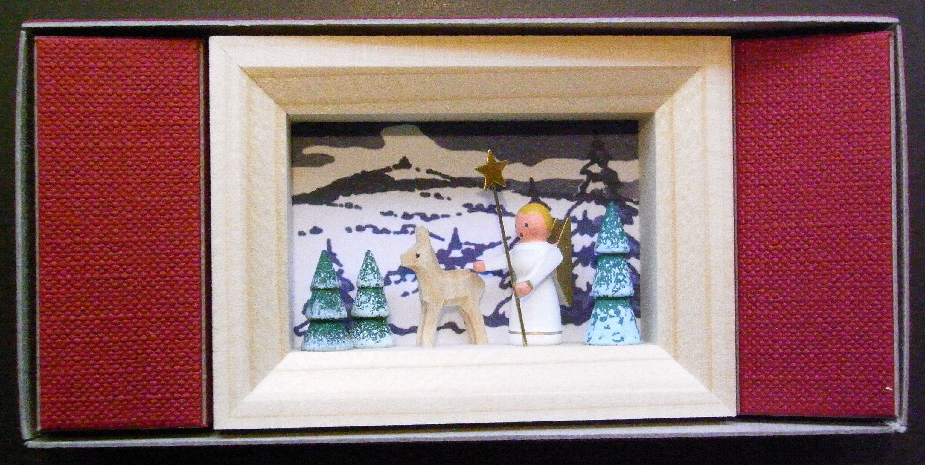 Stübelmacher Gunter mit und Weihnachtsfigur Miniaturrahmen Flath Engel Rehe