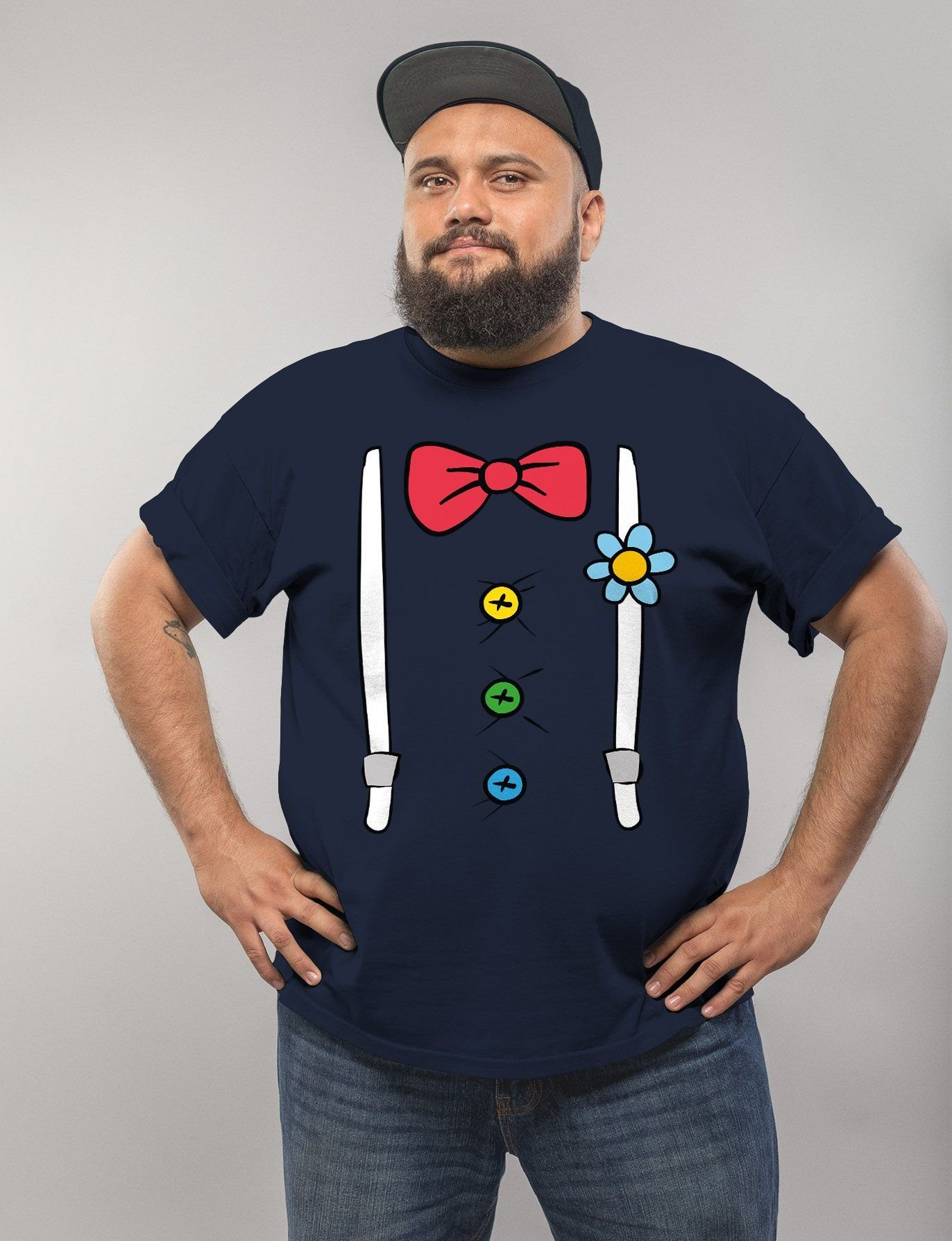 MoonWorks Print-Shirt Herren T-Shirt Fasching Karneval Clown Kostüm-Ersatz günstig online kaufen