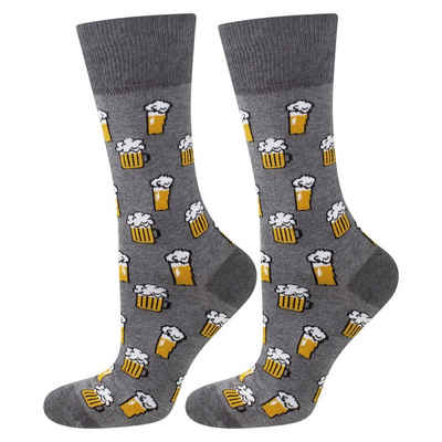 Soxo Socken Bier Socken Herren (1-Paar, 1 Paar) Lustige Geschenke Für Männer 40-45EU