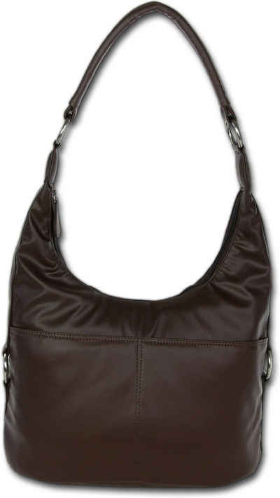 DrachenLeder Beuteltasche OTS100X DrachenLeder Kunstleder Tasche Damen (Beuteltasche), Damen Beuteltasche Kunstleder, braun ca. 37cm x ca. 25cm