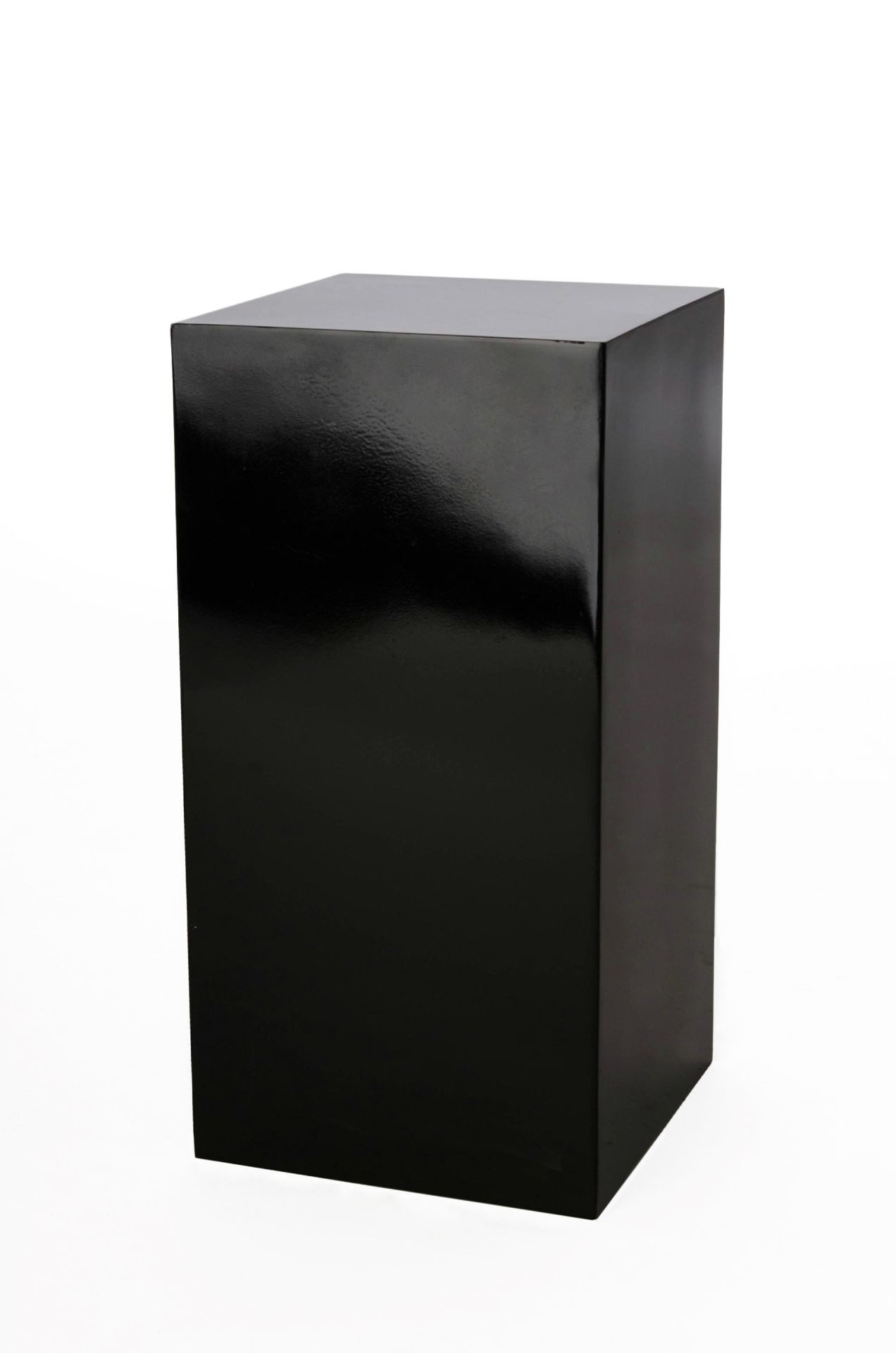 VIVANNO Blumenständer Fiberglas PODEST Säule - Hochglanzschwarz Hochglanz (1 St), 30x30x60 cm