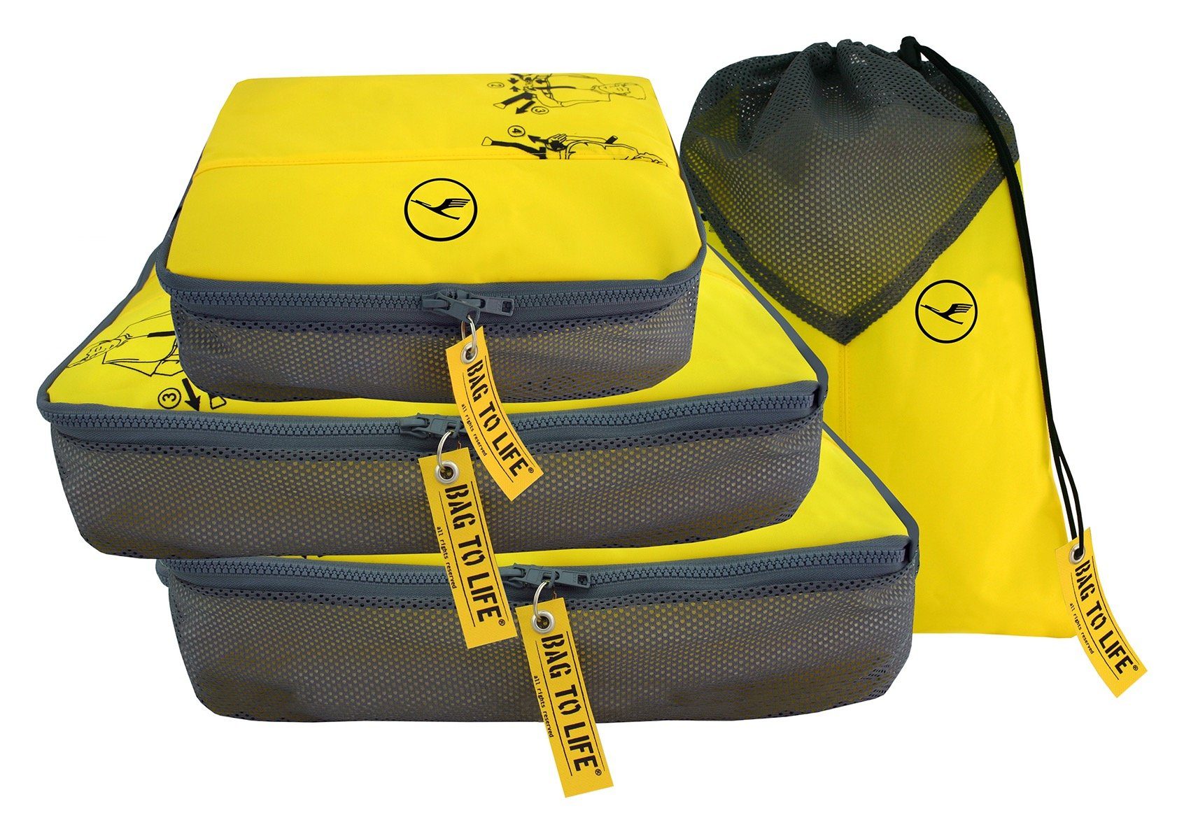 Damen Reisetaschen Bag to Life Reisetasche Easy Packing Set (4-tlg)