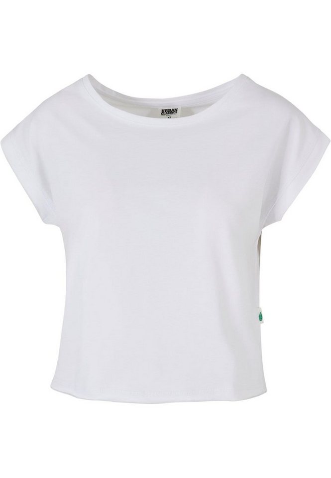 URBAN CLASSICS T-Shirt Damen Ladies Organic Open Edge Tee (1-tlg)