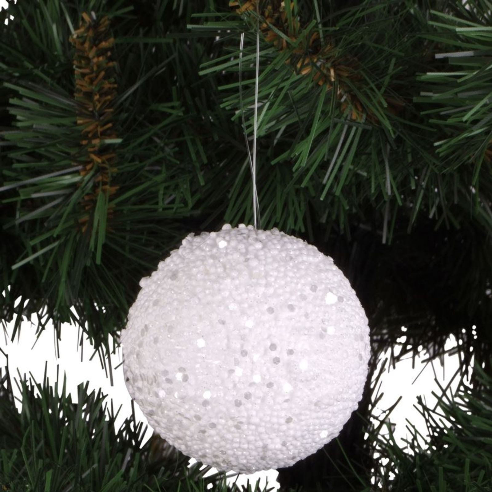 New Home Weihnachtsbaumkugel Weihnachtsbaumkugeln-Schneeball 12er-Set 8cm Christbaumkugeln (12 St)