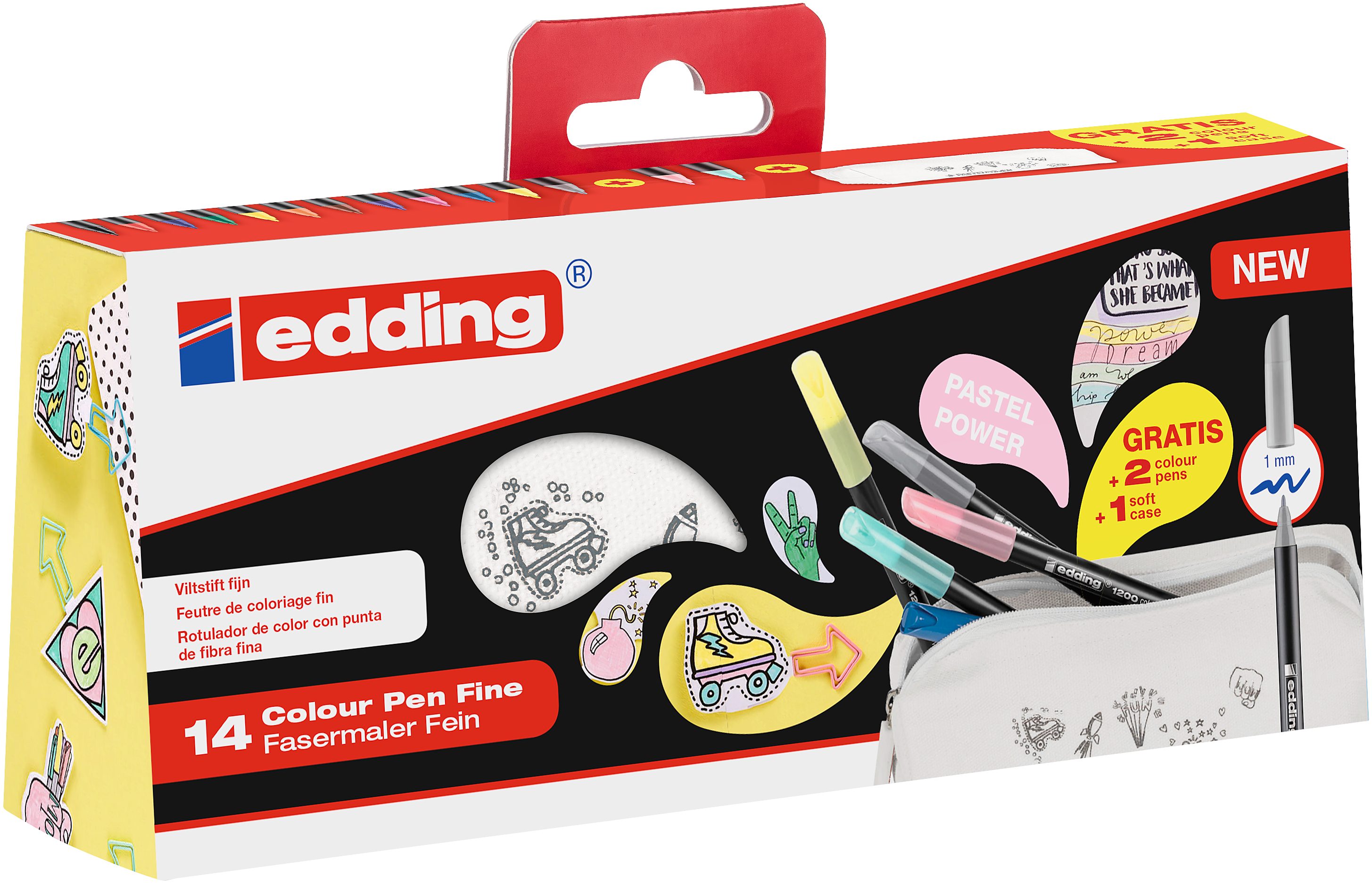 edding Marker edding 1200 Fasermaler (15er Set)