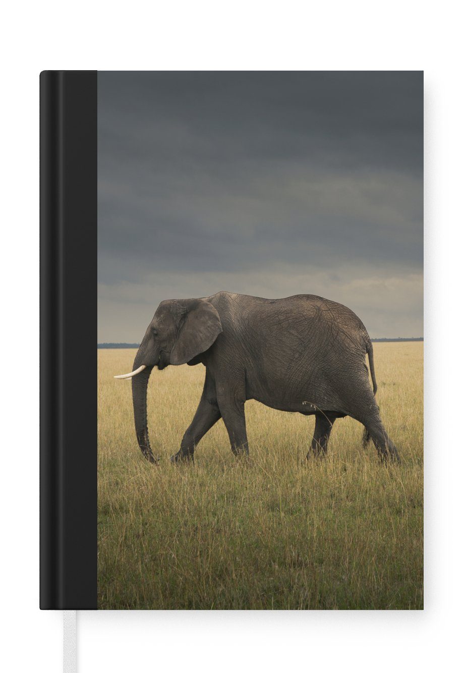 MuchoWow Notizbuch Elefant - Savanne - Tiere - Natur, Journal, Merkzettel, Tagebuch, Notizheft, A5, 98 Seiten, Haushaltsbuch