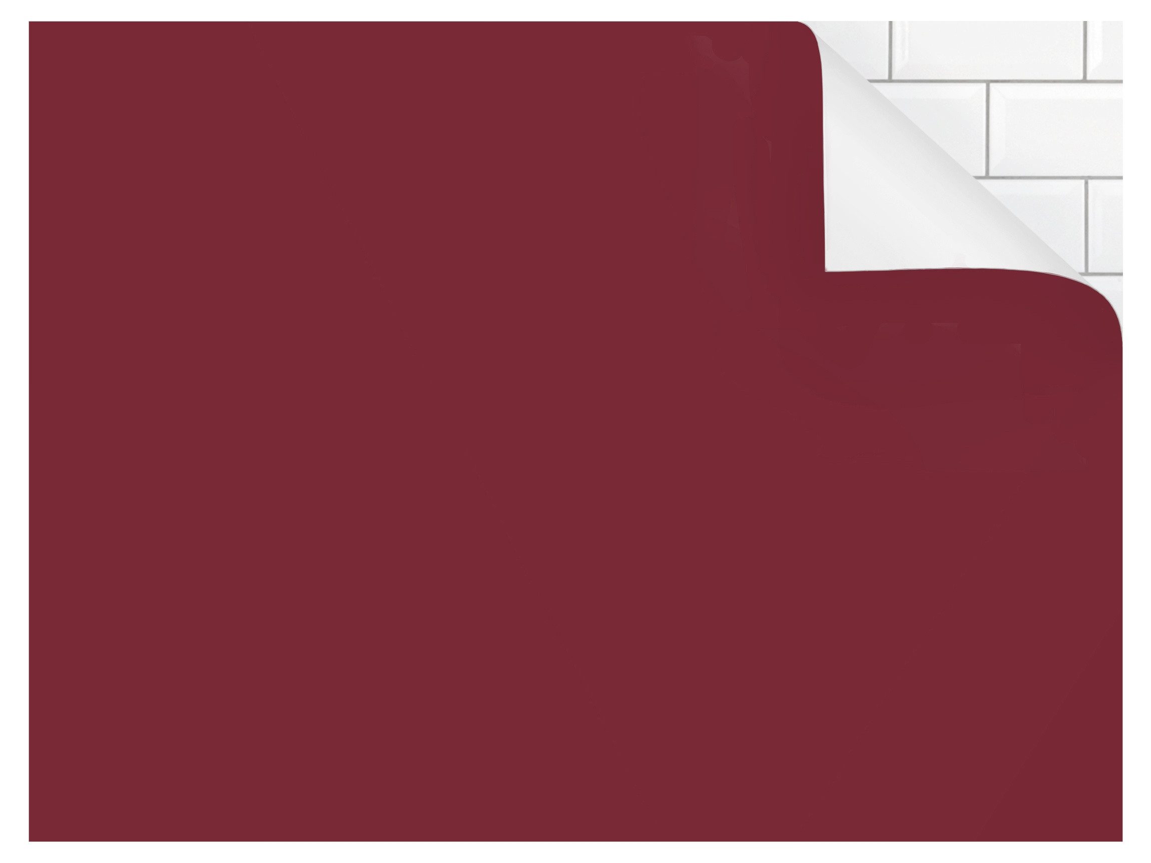 Bilderdepot24 Küchenrückwand rot dekor einfarbig Wandpaneel Bordeaux Wandverkleidung Küche, (1-tlg., Nischenrückwand - für Fliesenspiegel ohne Bohren - matt), Spritzschutz Rückwand Küche Herd - Folie selbstklebend versch. Größen