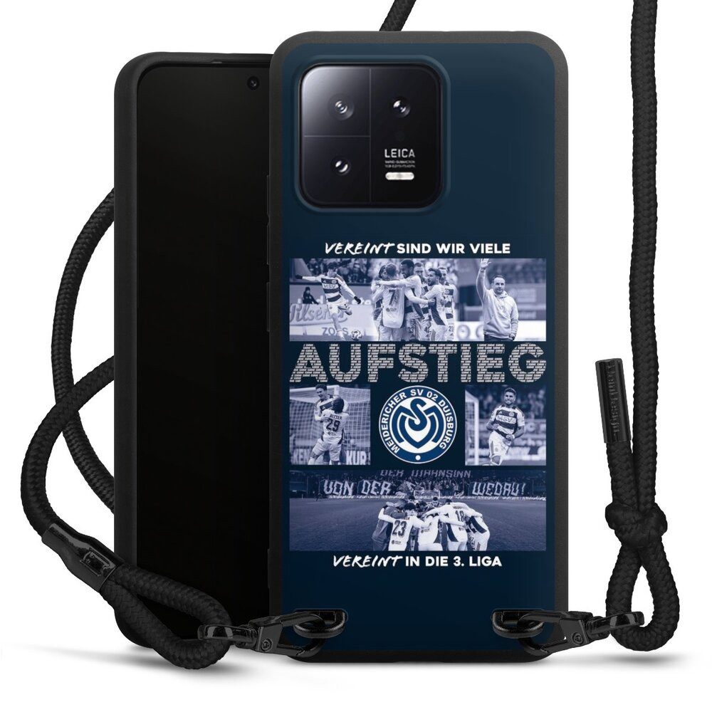 DeinDesign Handyhülle MSV Duisburg Aufstieg Offizielles Lizenzprodukt, Xiaomi 13 Premium Handykette Hülle mit Band Case zum Umhängen