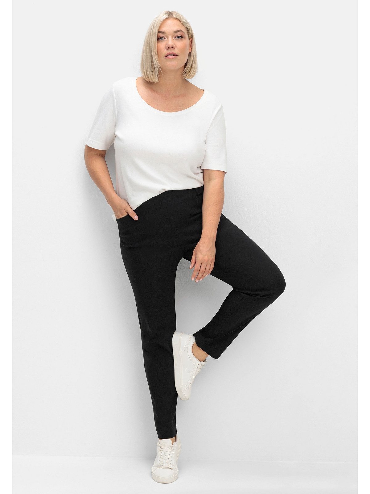 Sheego Stretch-Hose Große Größen mit Shaping-Einsatz im Bauchbereich