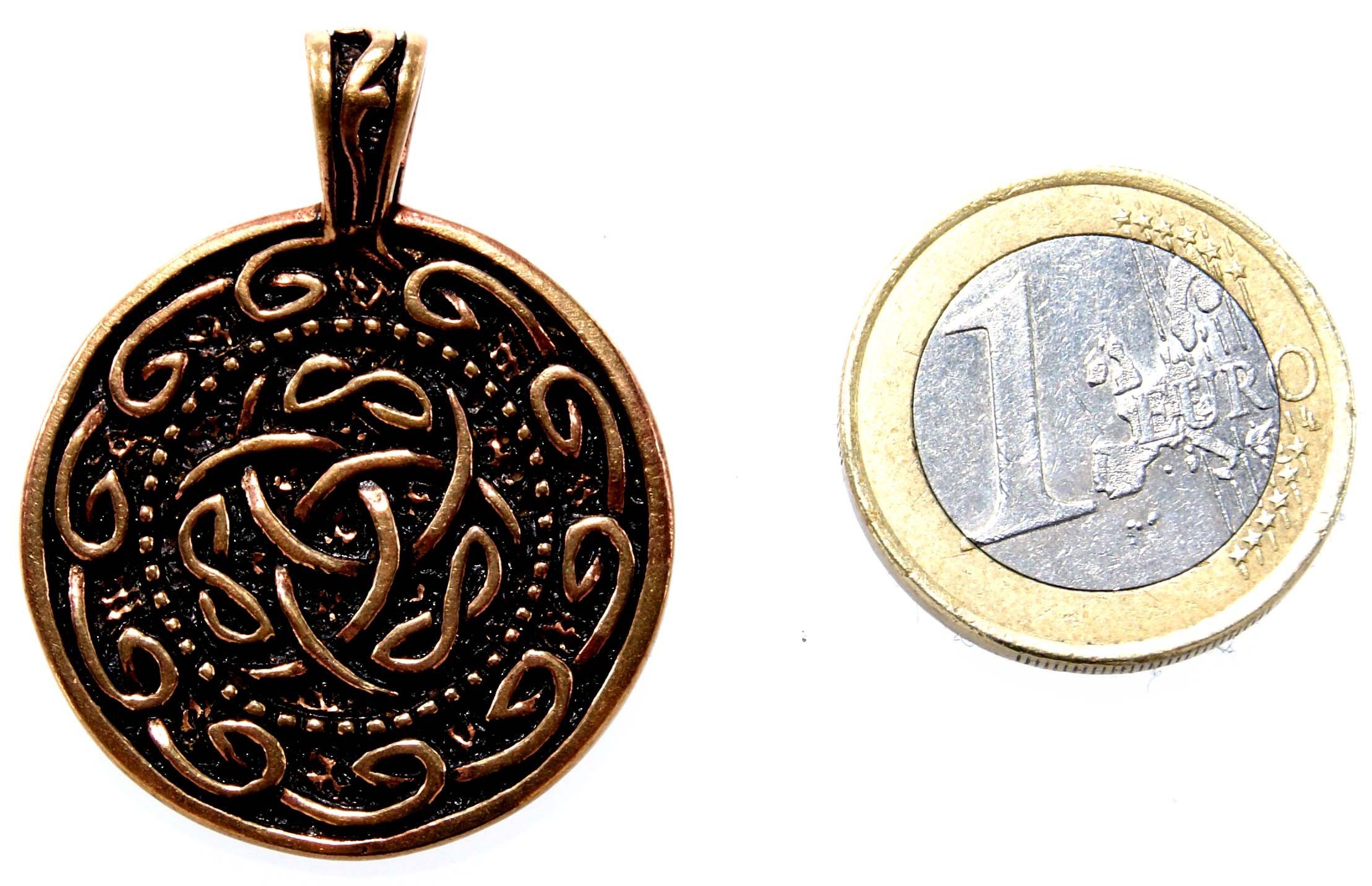 Keltenknoten Anhänger keltischer Knoten Kelten Kiss Kette Amulett Kettenanhänger Bronze Leather of