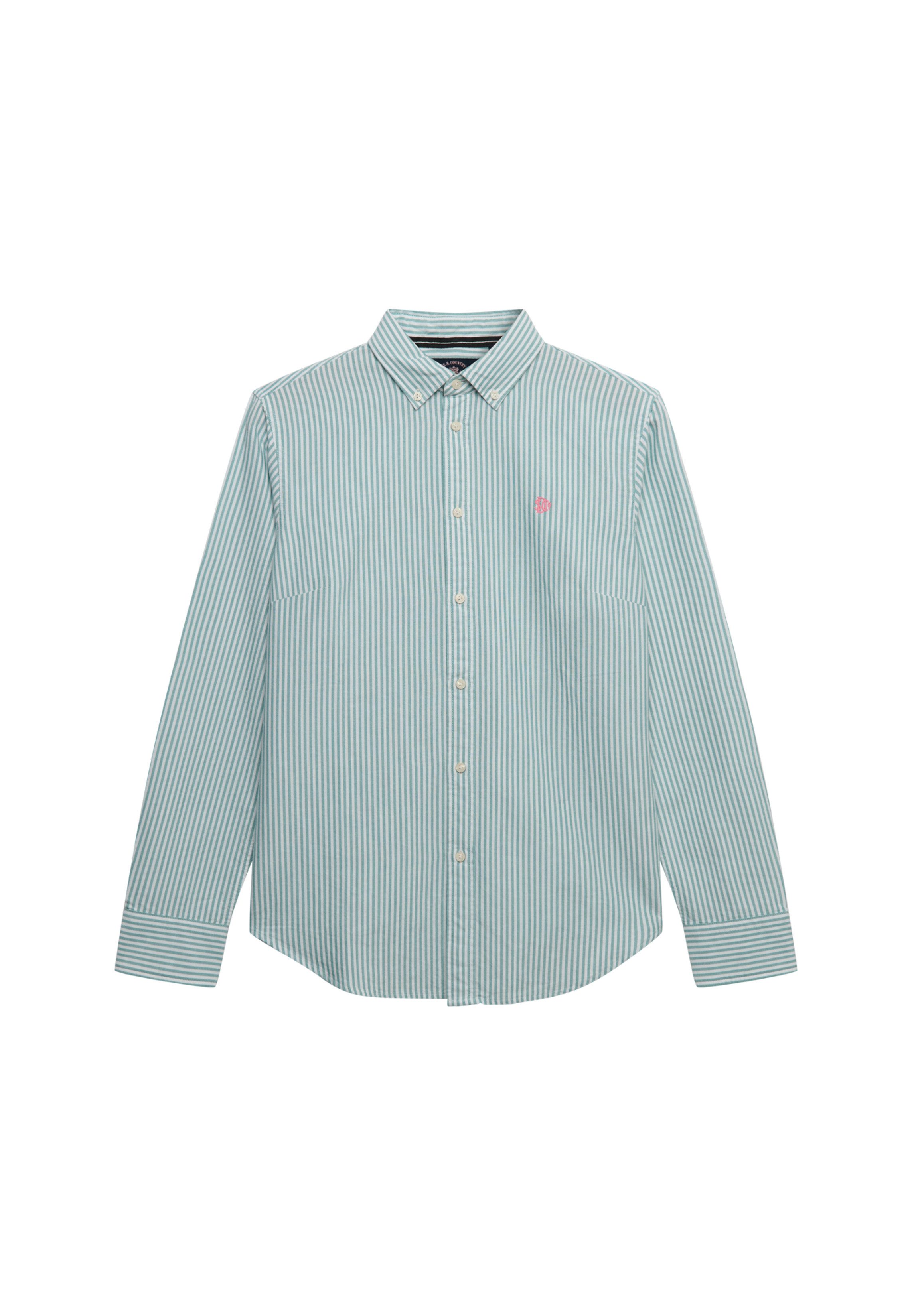 Peppermint Chalk Stripe Oxford