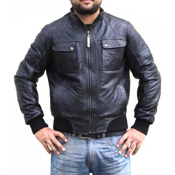 German Wear Lederjacke Trend 521J Lederjacke Jacke aus Lamm Nappa Leder Schwarz