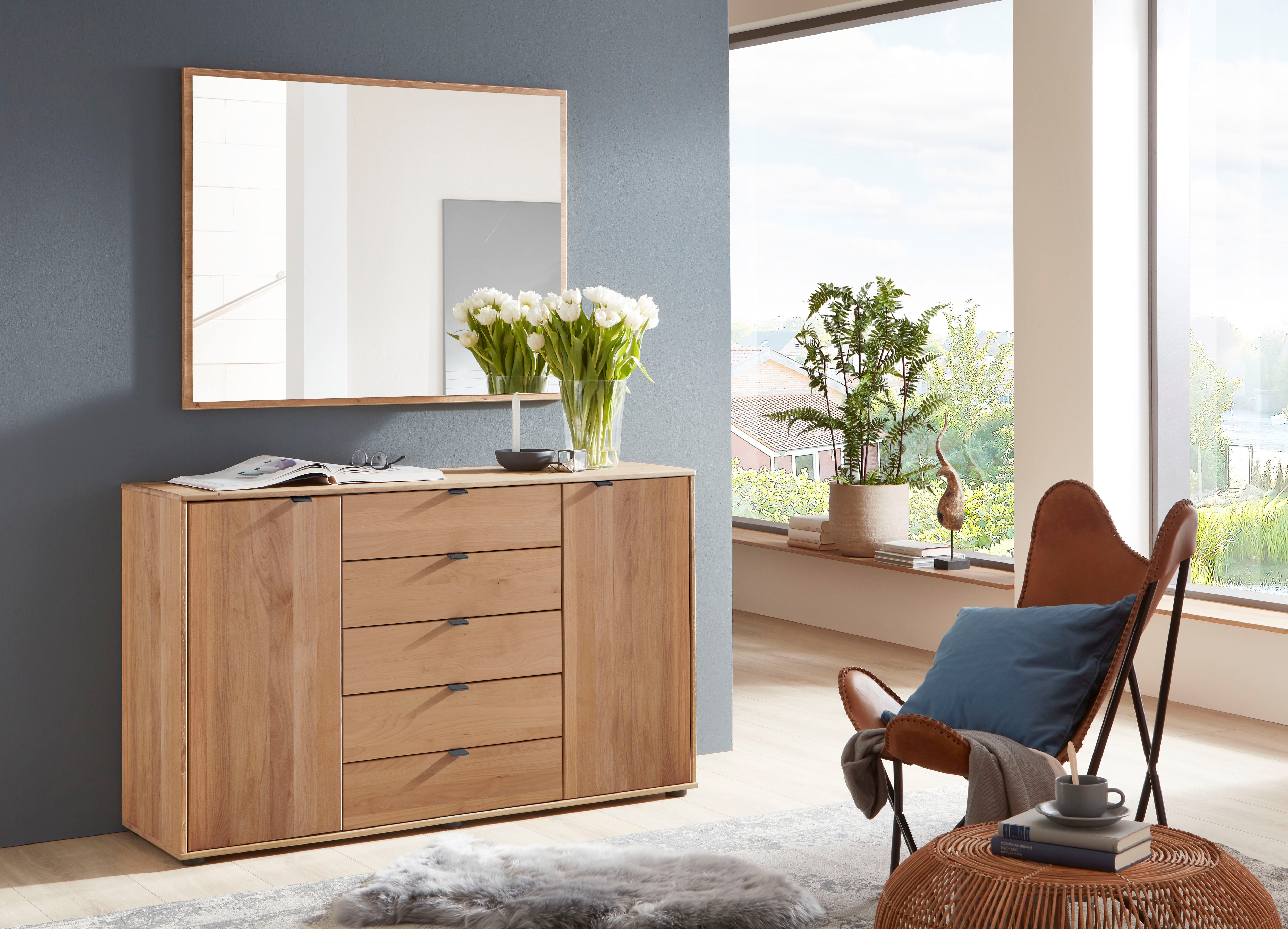 WIEMANN Kombikommode Cardiff Sideboard, Wäscheschrank, teilmassiv Erle, mit Schubladen (Kommode 141x86x43 cm, braun, mit Dämpfung, MADE IN GERMANY), verschiedenen Ausführungen, inklusive Einlegeboden