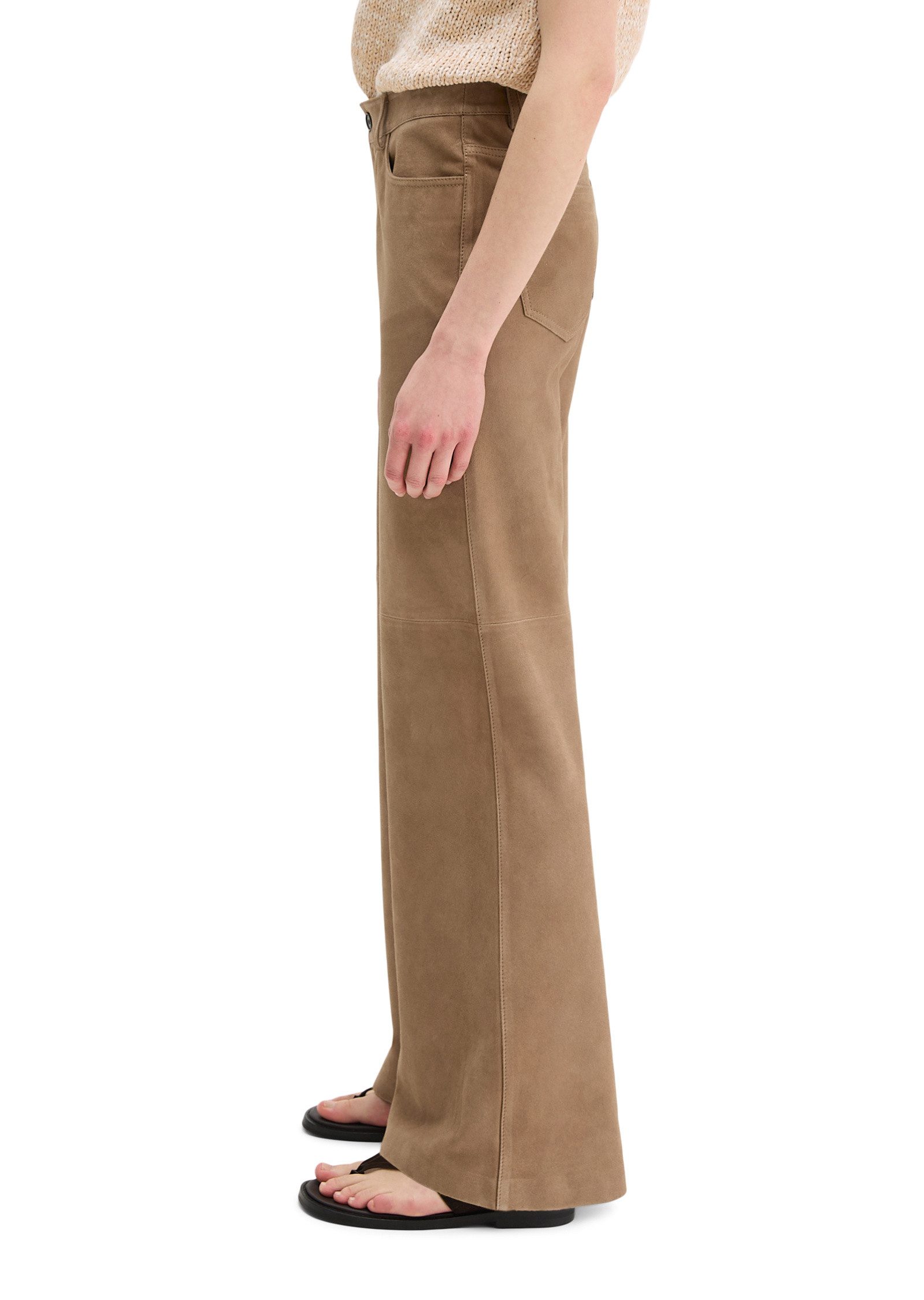 Marc O'Polo Lederhose aus weichem Ziegen-Veloursleder günstig online kaufen