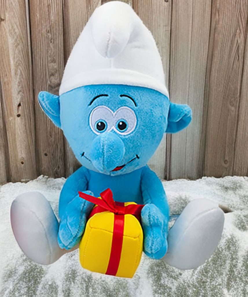 PMS Kuscheltier Die Schlümpfe Kuscheltier Plüschtier Jokey Schlumpf 23 cm sitzend (Set, 1-St., Geschenk-Set), Die Schlümpfe The Smurfs Geschenke für Mädchen Jungen Kinder Babys