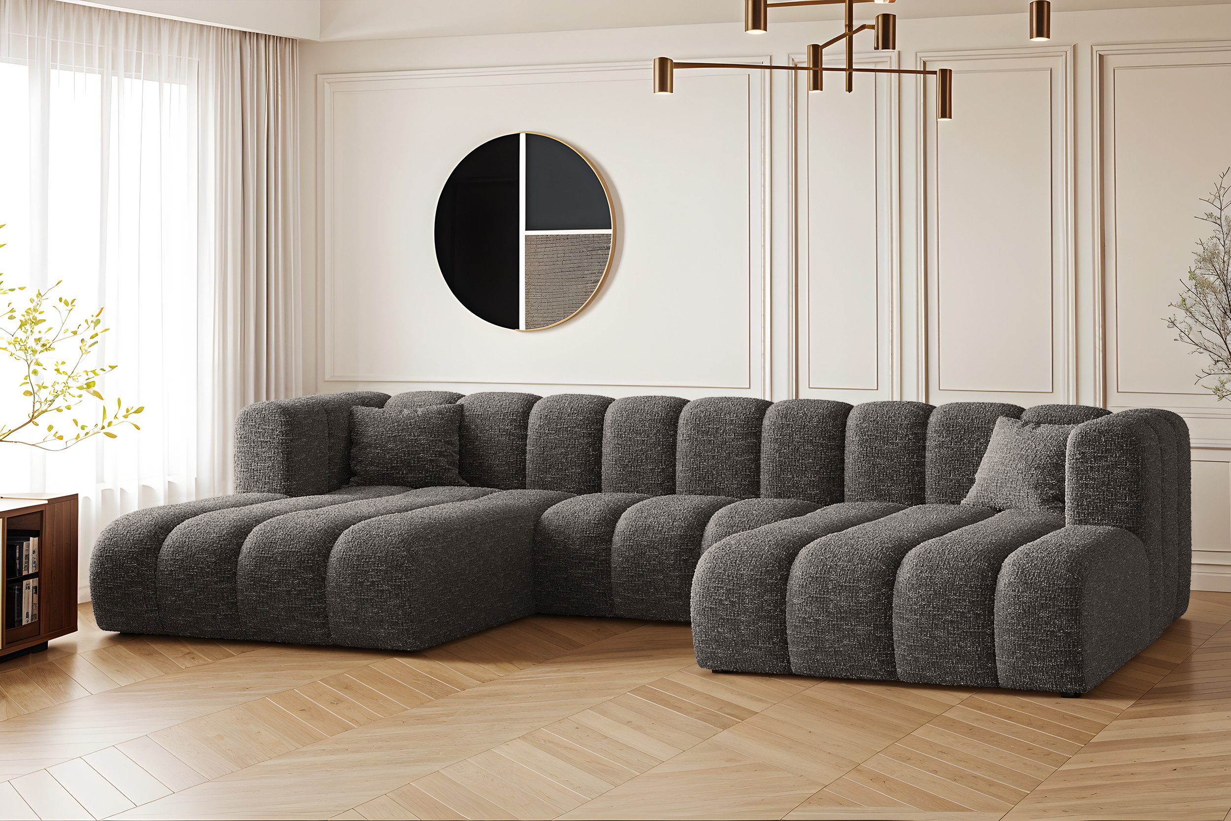 Kaiser Möbel Ecksofa U-from, Sofa Grand modular stoff Salvador und Haga, Zw günstig online kaufen