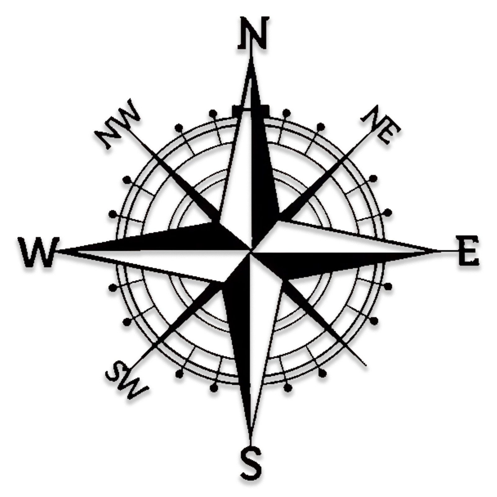 Wanddekoobjekt Metall Kompass Wanddekorationen, Werkzeuge, Marine-Stil.