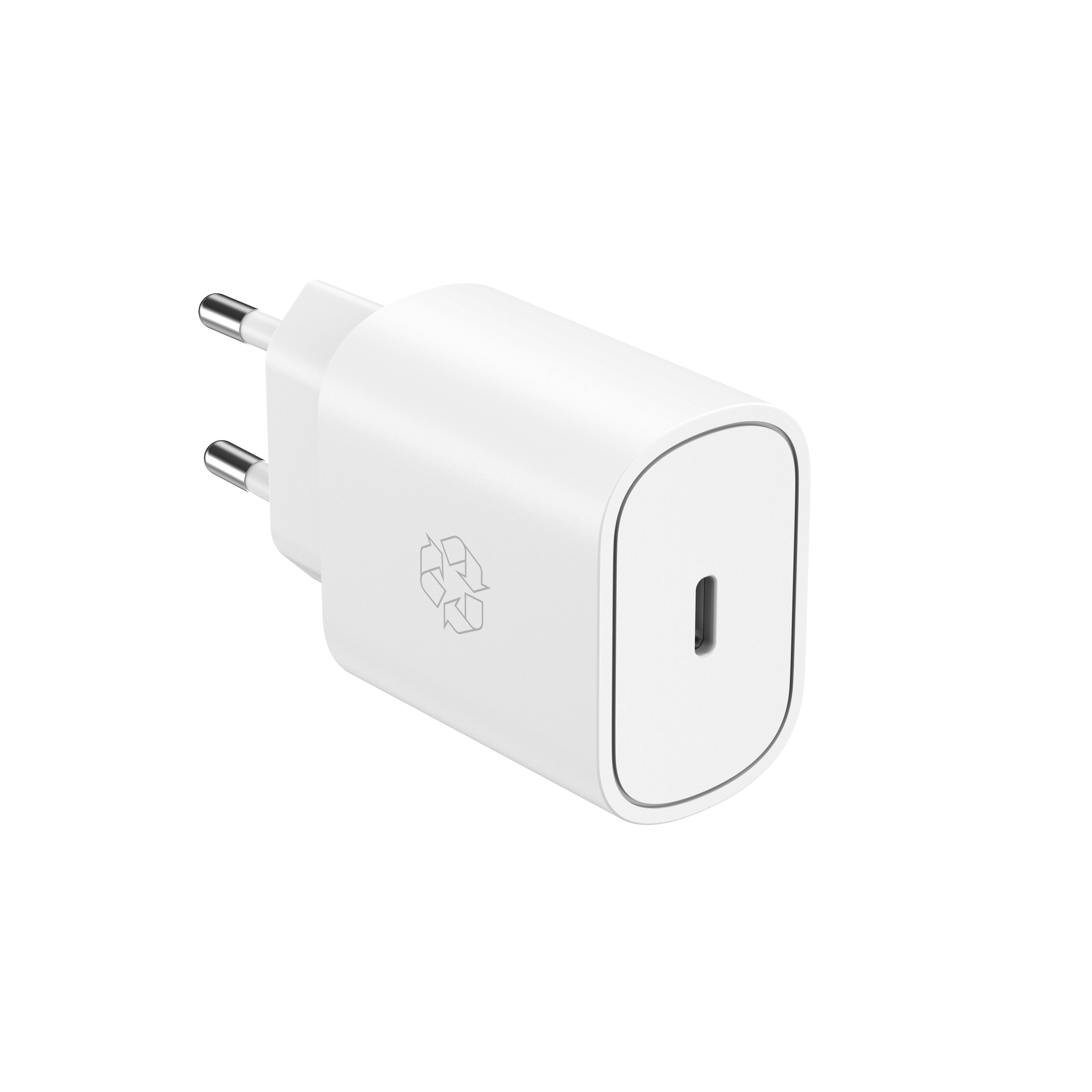 Upström 25W USB-C Power Adapter 100% recycling white Smartphone-Ladegerät