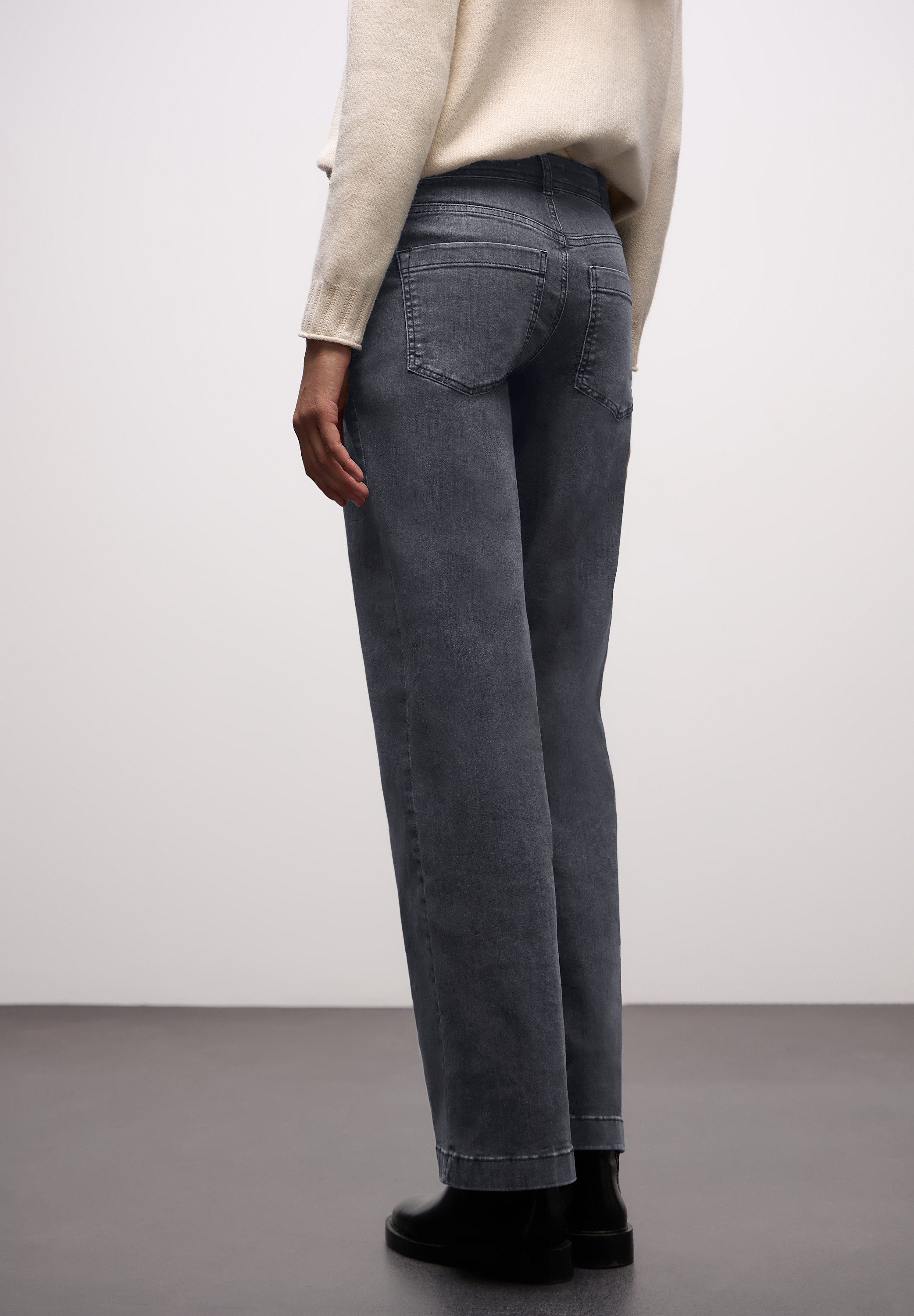 STREET ONE 5-Pocket-Jeans Style Wide Leg Wide Leg mit Stretch