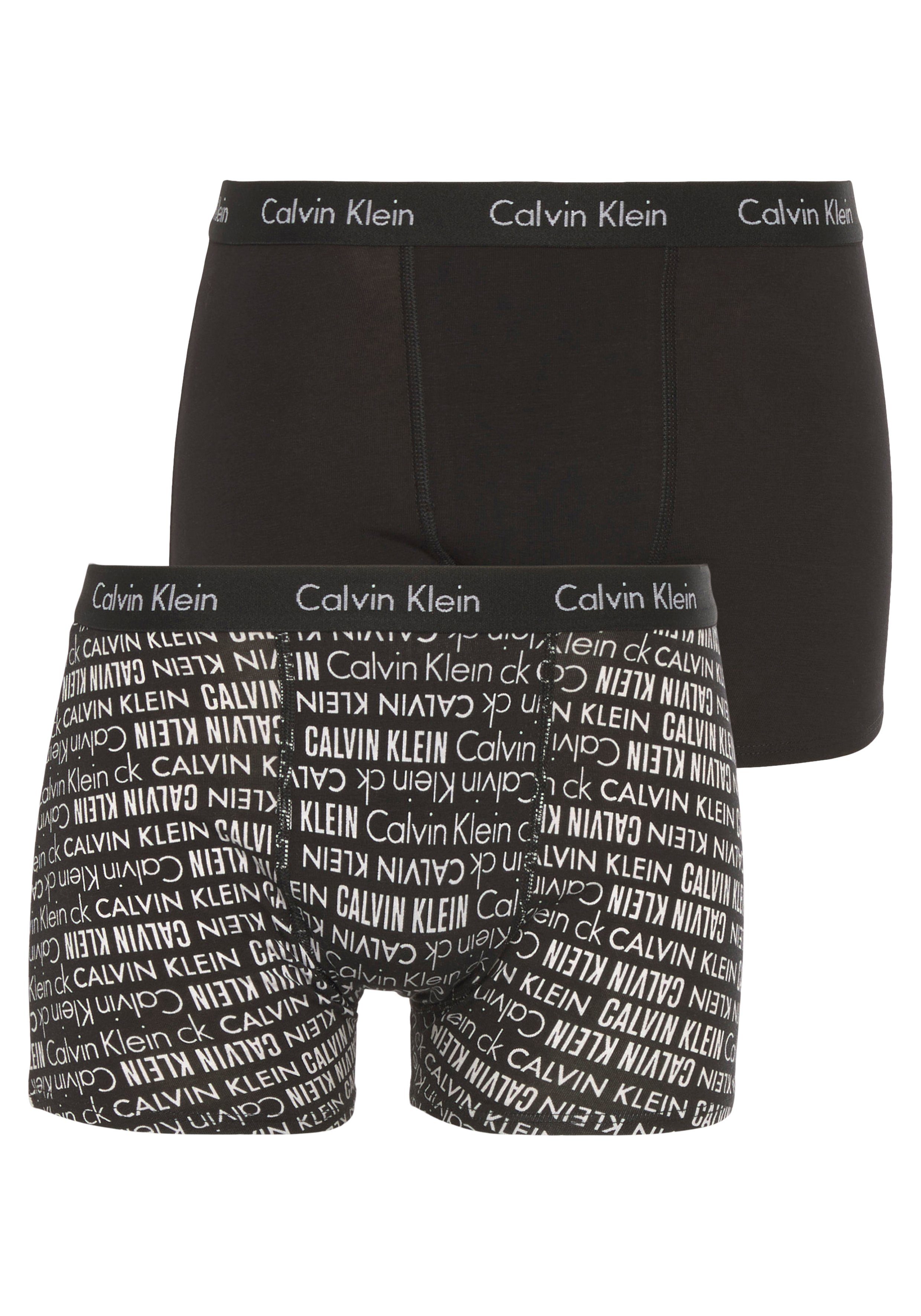 Calvin Klein Underwear Boxer (2-St), 1x unifarben und 1x mit CK Print  allover