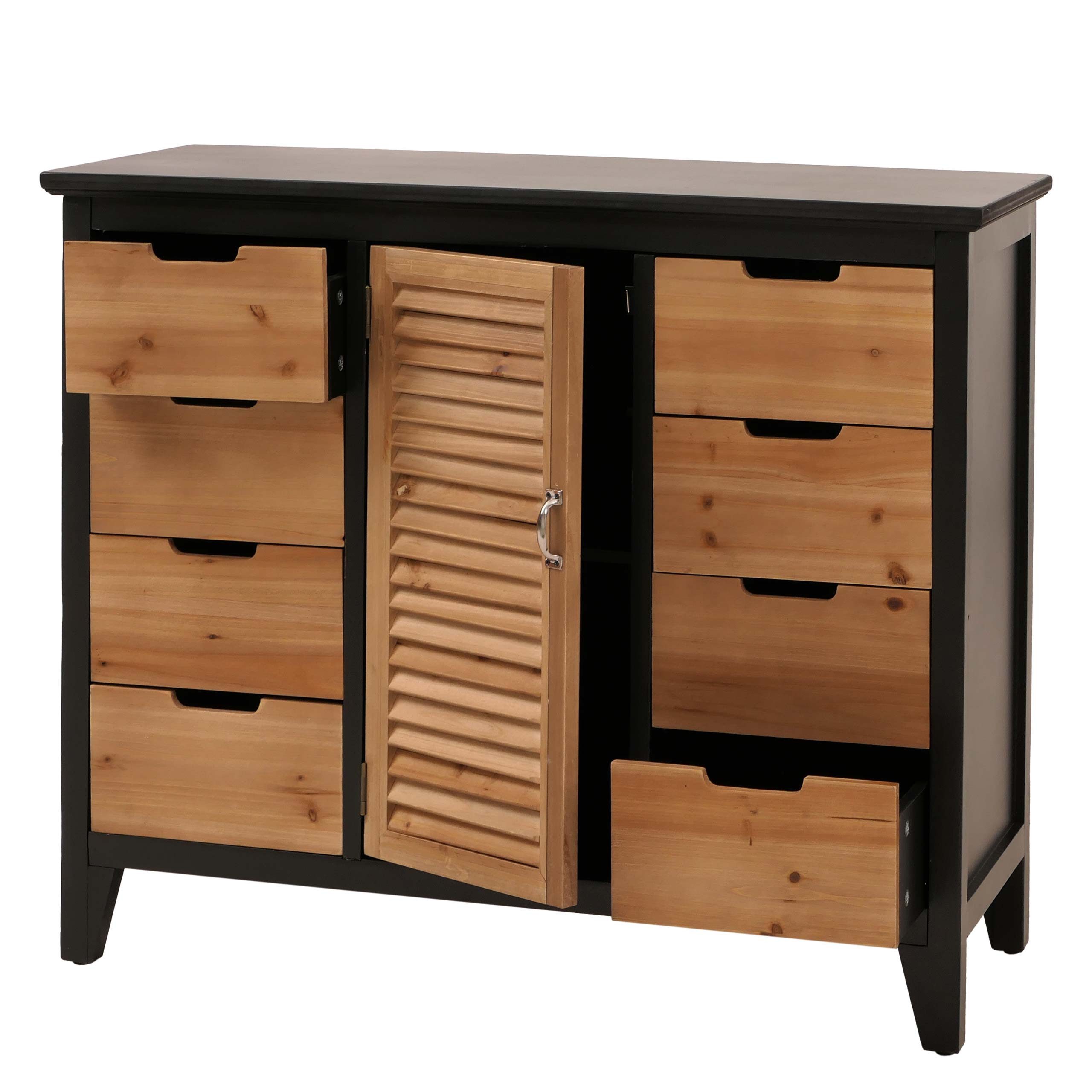 MCW Apothekerschrank HWC-O63 Dekorative Tür im Fensterladen-Design