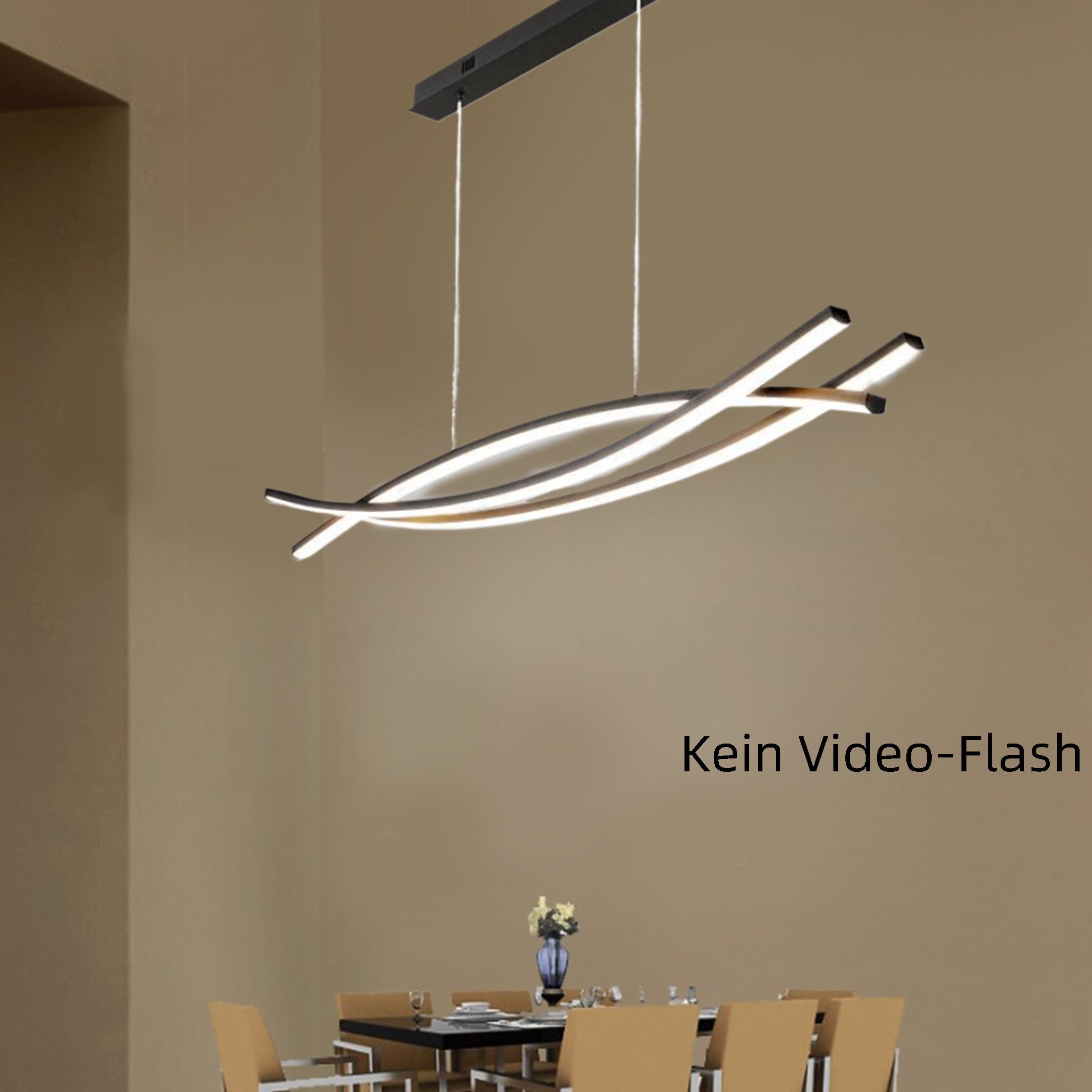YINDN Pendelleuchte Stufenlos Dimmbare LED Pendellampe günstig online kaufen