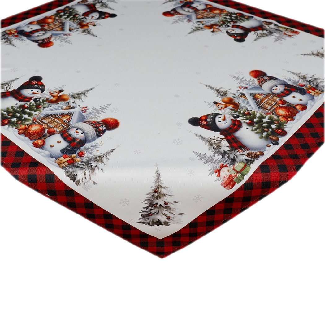 texpot Tischdecke Tischläufer Druck Schneemänner Tischtuch günstig online kaufen