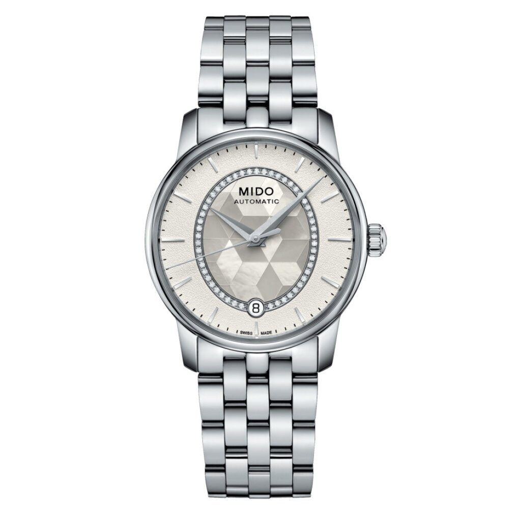Mido Luxusuhr Damen Digital Automatik Uhr mit Edelstahl Armband M0072071111600
