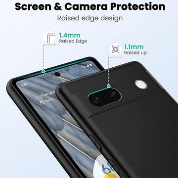 CoolGadget Handyhülle Black Series Handy Hülle für Google Pixel 7a 6,1 Zoll, Edle Silikon Schlicht Robust Schutzhülle für Pixel 7a Hülle