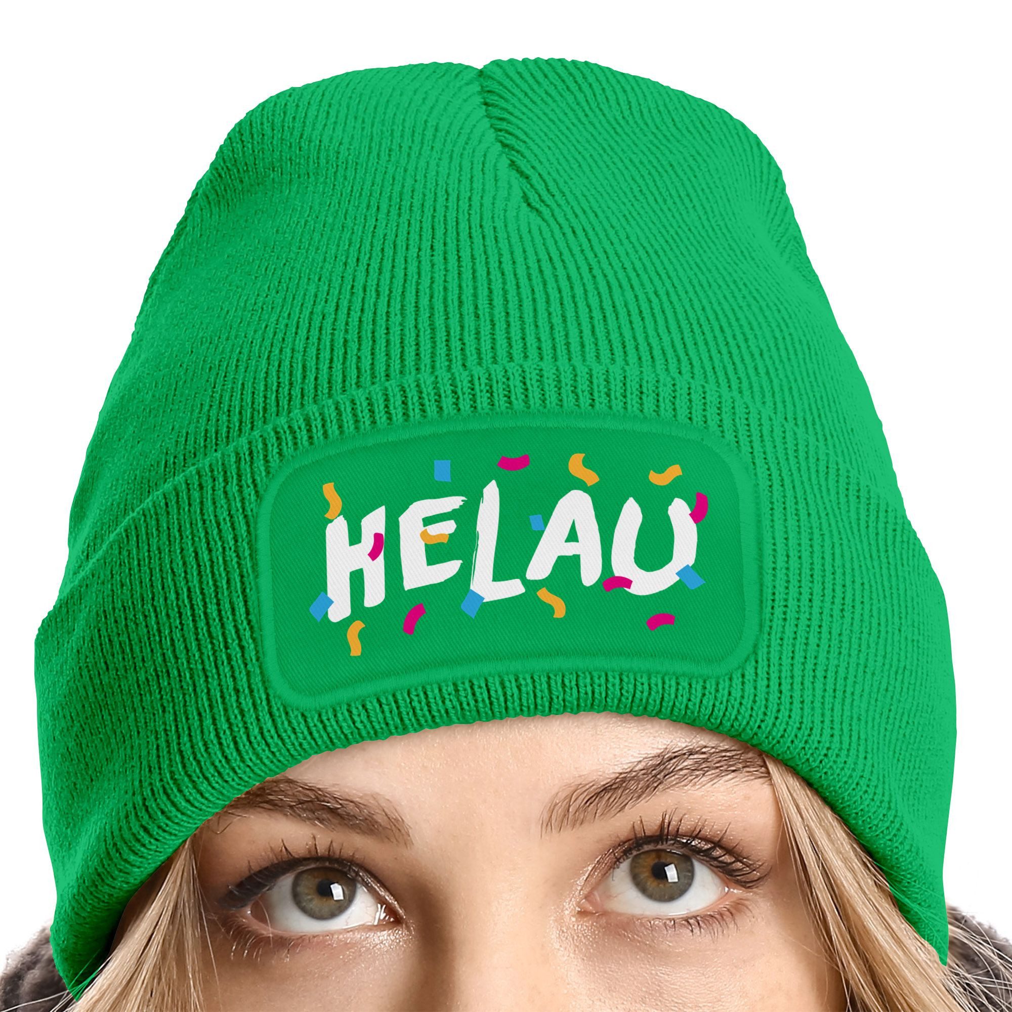 MoonWorks Strickmütze Damen Beanie Patch Strickmütze Spruch Karneval Faschi günstig online kaufen