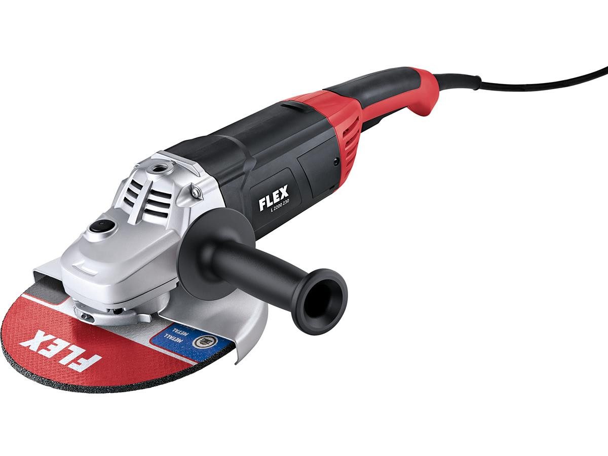 Flex Winkelschleifer L2200 230 + L1100 125, max. 6500 U/min, Set im Koffer mit L1100 125