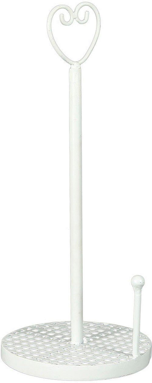 Ambiente Haus Küchenregal Küchenrollenständer Herz in Antikweiß, 1-tlg. günstig online kaufen